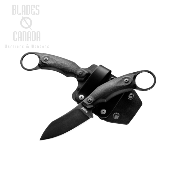 Lion Steel H1BGBK Skinner Fixed Blade, M390 Black, G10 Black, Leather Sheath, H1B GBK